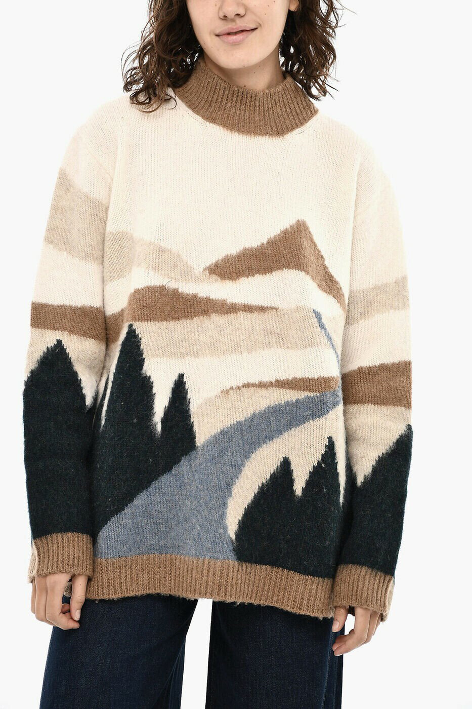 �������å� WOOLRICH ���롼�ͥå������ѡ� �˥åȥ����� ��ǥ����� �١����� Crew neck jumpers CFWWKN0193FRUF06...