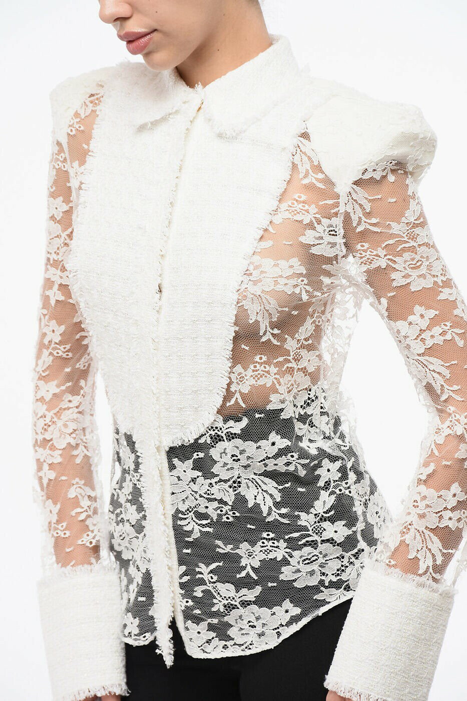 �Х�ޥ� BALMAIN ����� ��ǥ����� �ۥ磻�� Casual shirts YF0HS210CC600FA ���� ����̵�� ��åԥ�̵�� 2026AW dk