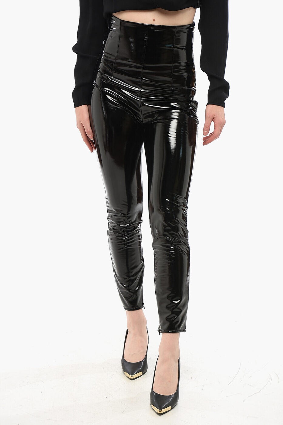 ꥶ٥å ե ELISABETTA FRANCHI 쥮 ǥ ֥å Leggings PA03227 110  ̵ åԥ...
