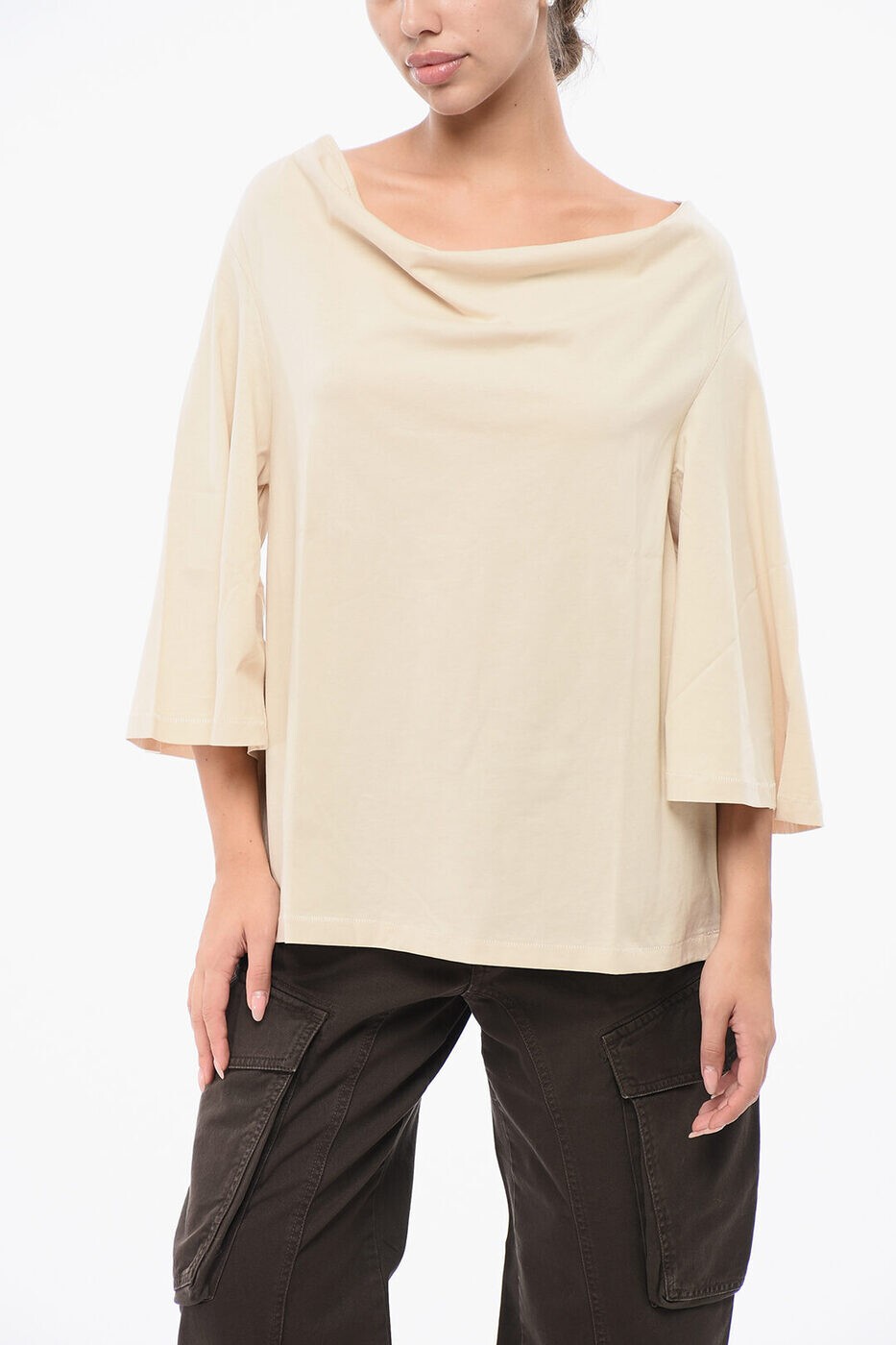バイ マレーネ ビルガー BY MALENE BIRGER Tシャツ トップス レディース ベージュ T-shirts and tops Q72365003 1CT 関税 送料無料 ラッピング無料 2025AW dk