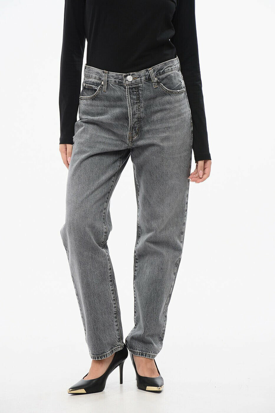 フレーム FRAME レギュラーフィットジーンズ デニム レディース グレー Regular fit jeans LMEC726 ZUR..