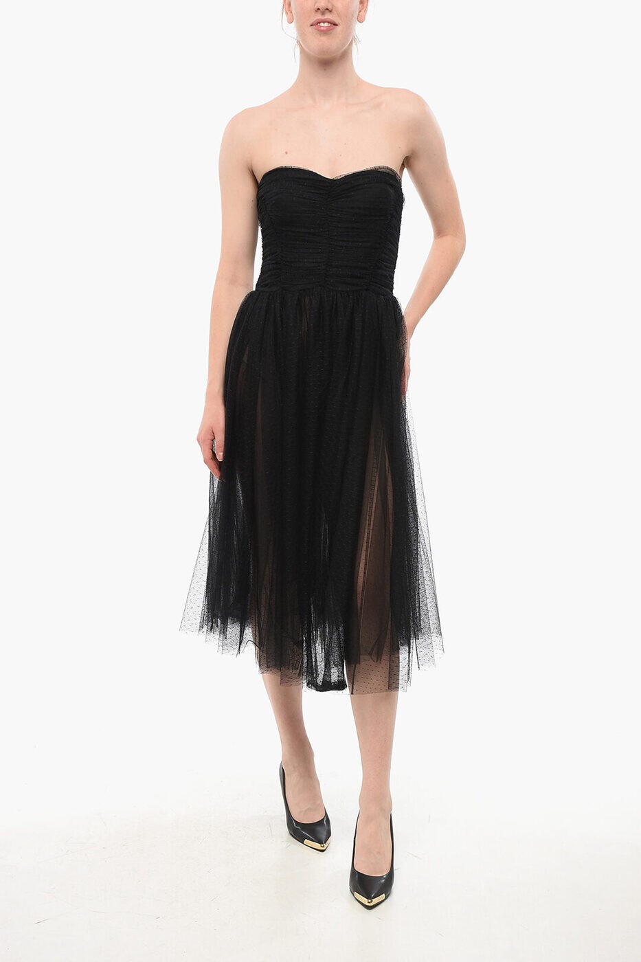 エリザベッタ フランキ ELISABETTA FRANCHI ロングドレス ドレス レディース ブラック Long dresses AB..