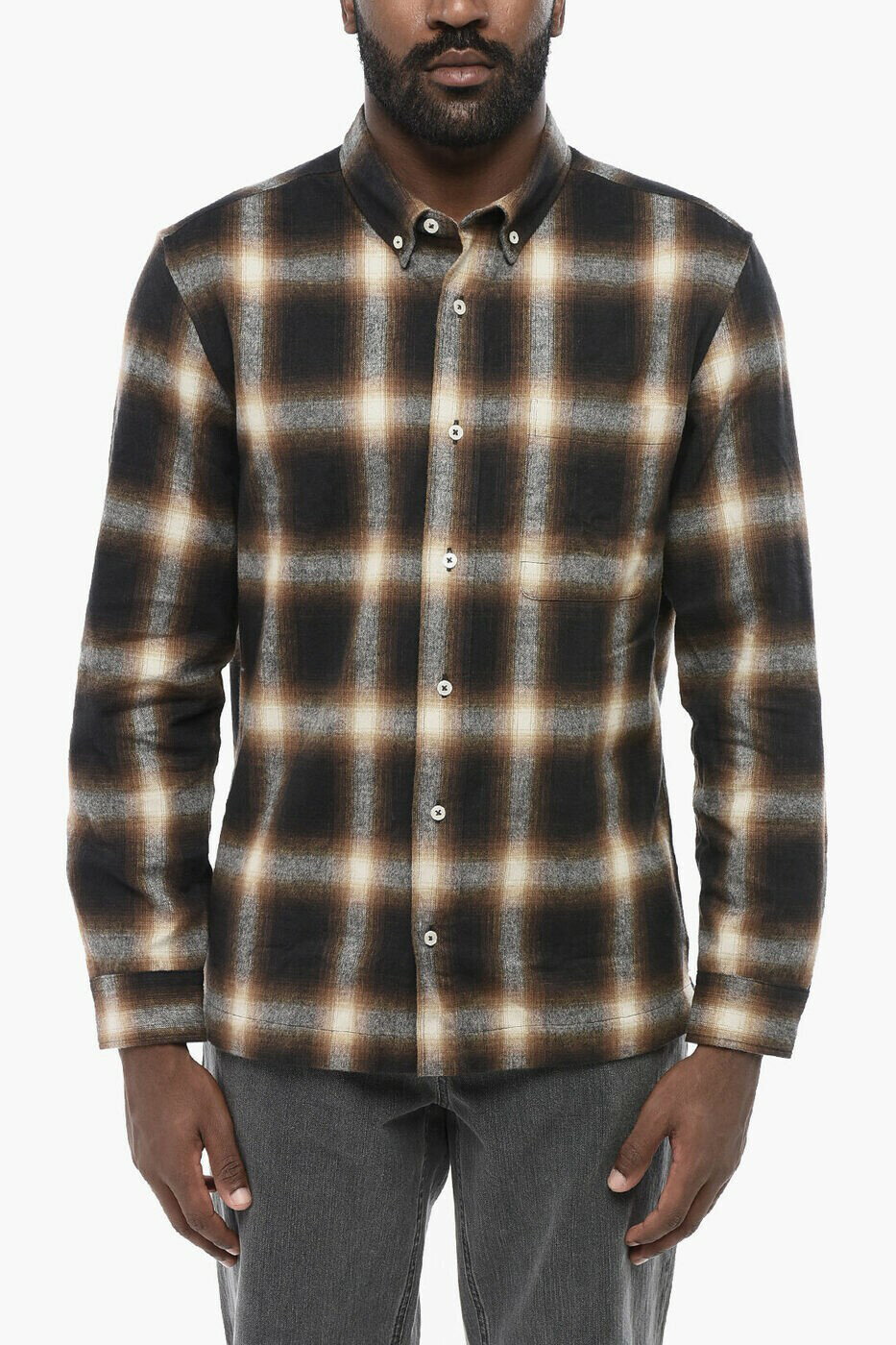 楽天BRANDSHOP・クラージュ楽天市場店アルテア ALTEA シャツ メンズ ブラウン Casual shirts 2264900/MC/415 35 関税 送料無料 ラッピング無料 2025AW dk