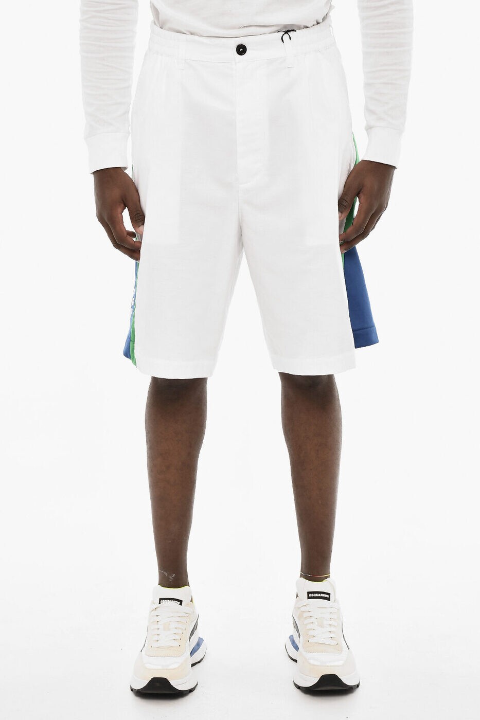 ディースクエアード DSQUARED2 ショーツ メンズ ホワイト Shorts S71MU0772 S52493 100 関税 送料無料 ラッピング無料 2025SS dk(4)