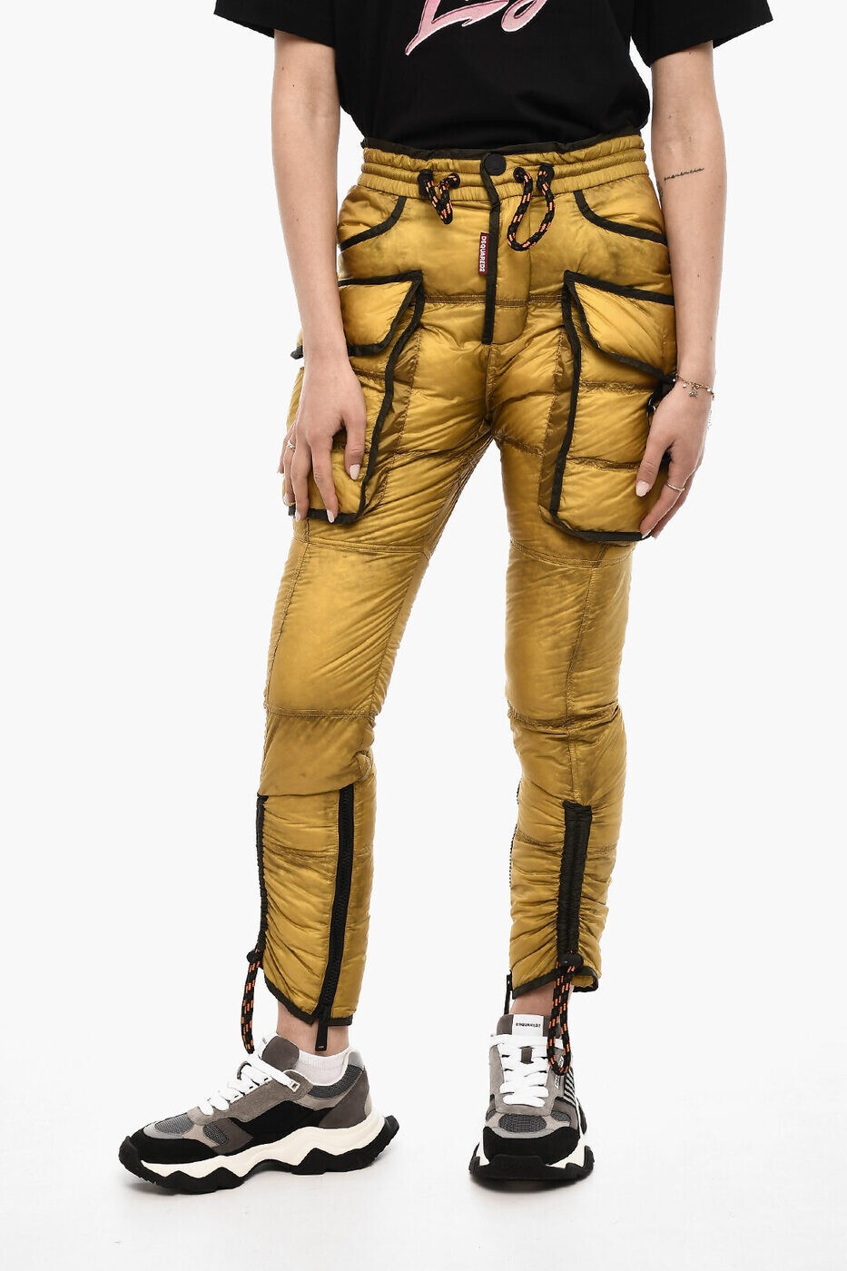 ディースクエアード DSQUARED2 パンツ レディース イエロー Cargo trousers S72KA1141 S60322 721 関税..