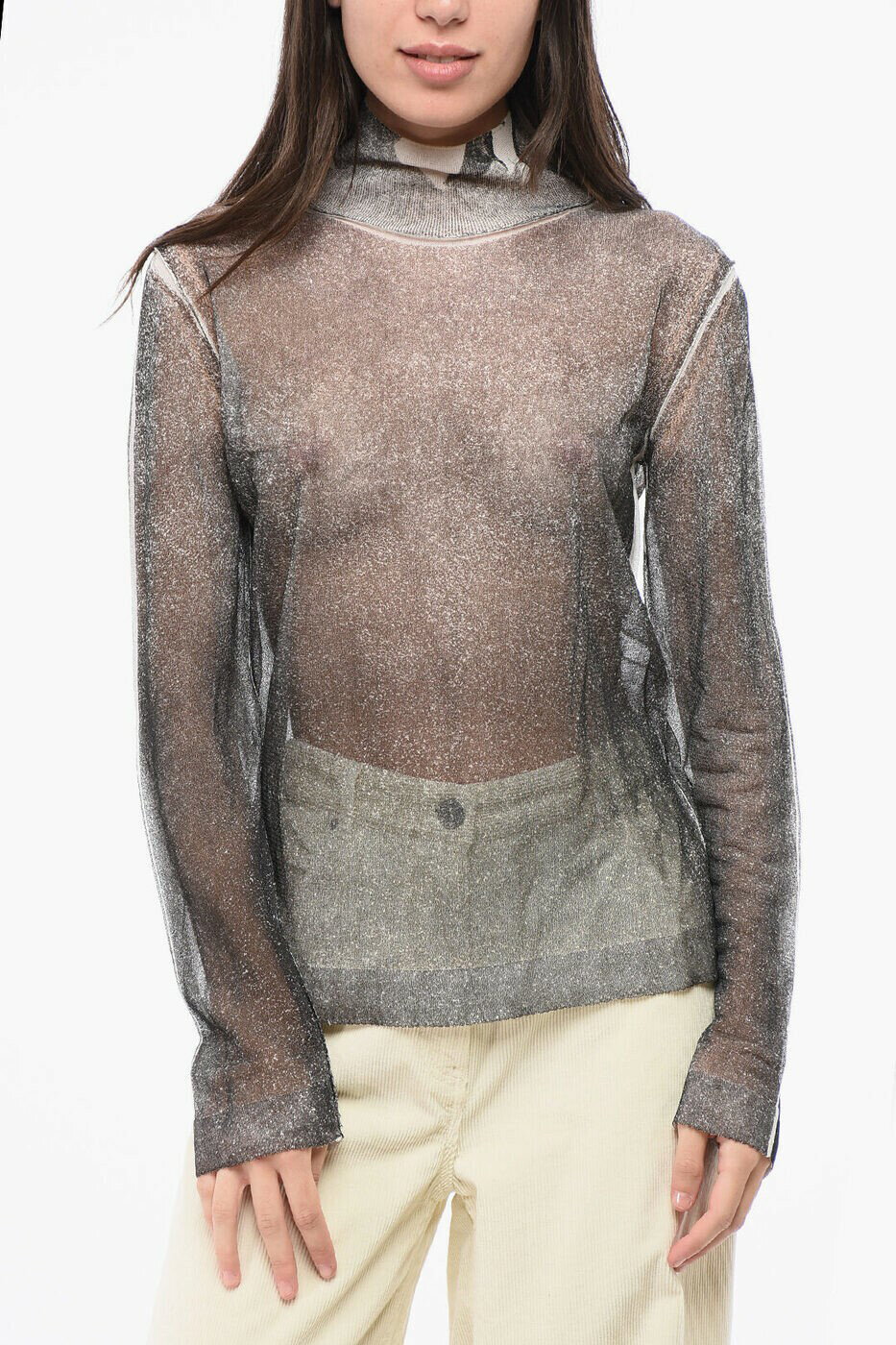 メゾン マルジェラ MAISON MARGIELA クルーネックジャンパー ニットウェア レディース グレー Crew nec..