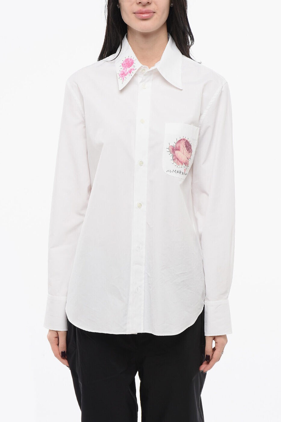 マルニ MARNI シャツ レディース ホワイト Casual shirts CAMA0103SXTCY6700W01 関税 送料無料 ラッピング無料 2025SS dk