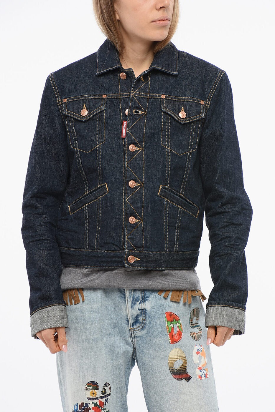 ǥ DSQUARED2 ܥС㥱å 㥱å ǥ ֥롼 Bomber jackets S72AM0978 S30833 47...