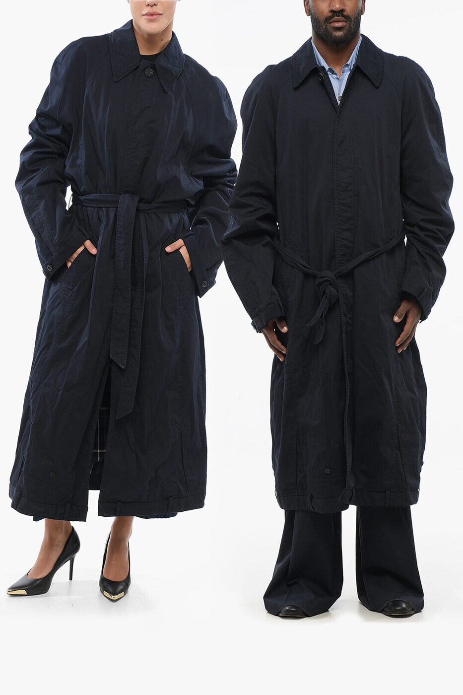 Х󥷥 BALENCIAGA ȥ   ֥롼 Trench coats 768919TBP01 4063  ̵ åԥ...