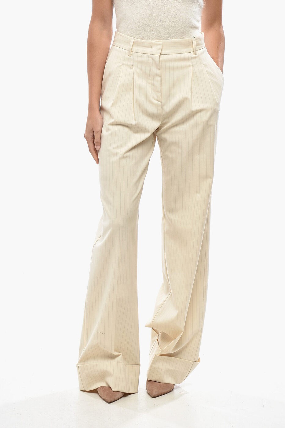 楽天BRANDSHOP・クラージュ楽天市場店THE ANDAMANE パンツ レディース ホワイト Cargo trousers T150407BTNW036 OFFWHITEPI 関税 送料無料 ラッピング無料 2025AW dk