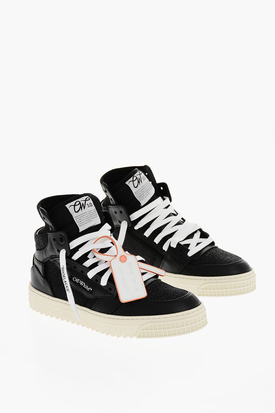 ���եۥ磻�� OFF WHITE �ե�åȥ��ˡ����� ���ˡ����� ��ǥ����� �֥�å� Flat sneakers OWIA112F24LEA0041010 ���� ����̵�� ��åԥ�̵�� 2025SS dk