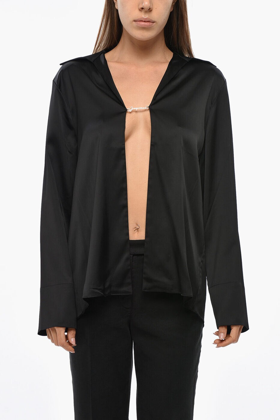 ジャックムス JACQUEMUS シャツ レディース ブラック Casual shirts 213SH103 1000 990 関税 送料無料 ラッピング無料 2025AW dk