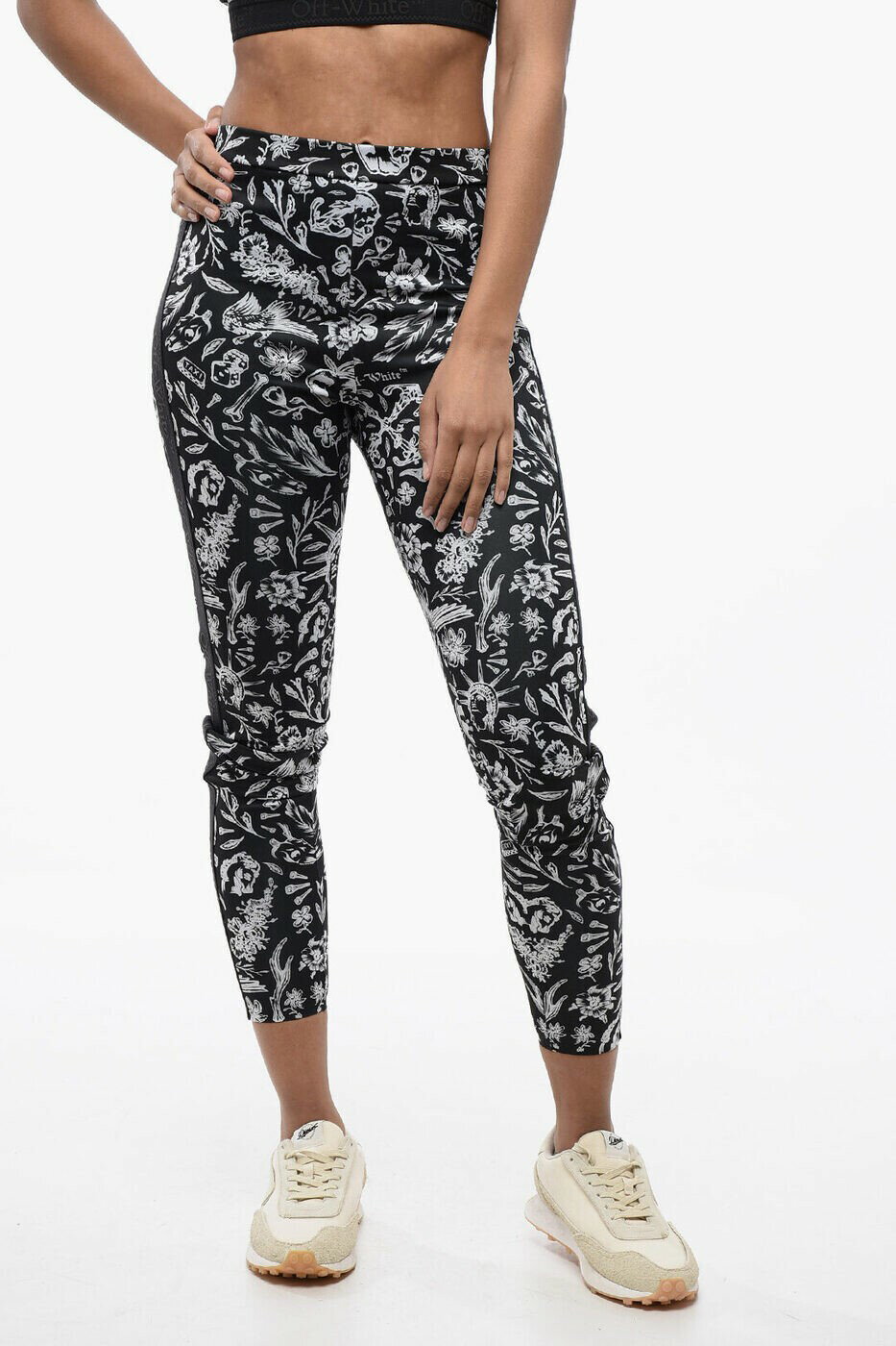 オフホワイト OFF WHITE レギンス レディース ブラック Leggings OWVV013S24JER0011010 関税 送料無料 ラッピング無料 2025SS dk