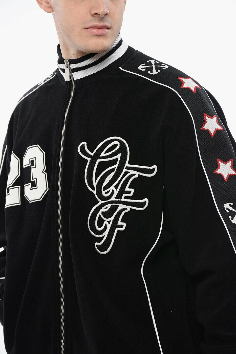 ���եۥ磻�� OFF WHITE ���롼�ͥå��������åȥ���� �ȥ졼�ʡ� ��� �֥�å� Crew neck sweatshirts OMBD053S24FAB0011001 ���� ����̵�� ��åԥ�̵�� 2026SS dk