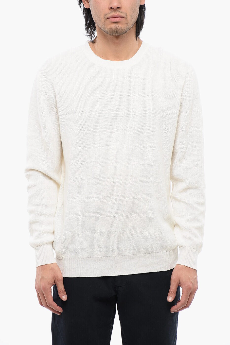 楽天BRANDSHOP・クラージュ楽天市場店アルテア ALTEA クルーネックジャンパー ニットウェア メンズ ホワイト Crew neck jumpers 2051313 29/R 関税 送料無料 ラッピング無料 2025SS dk