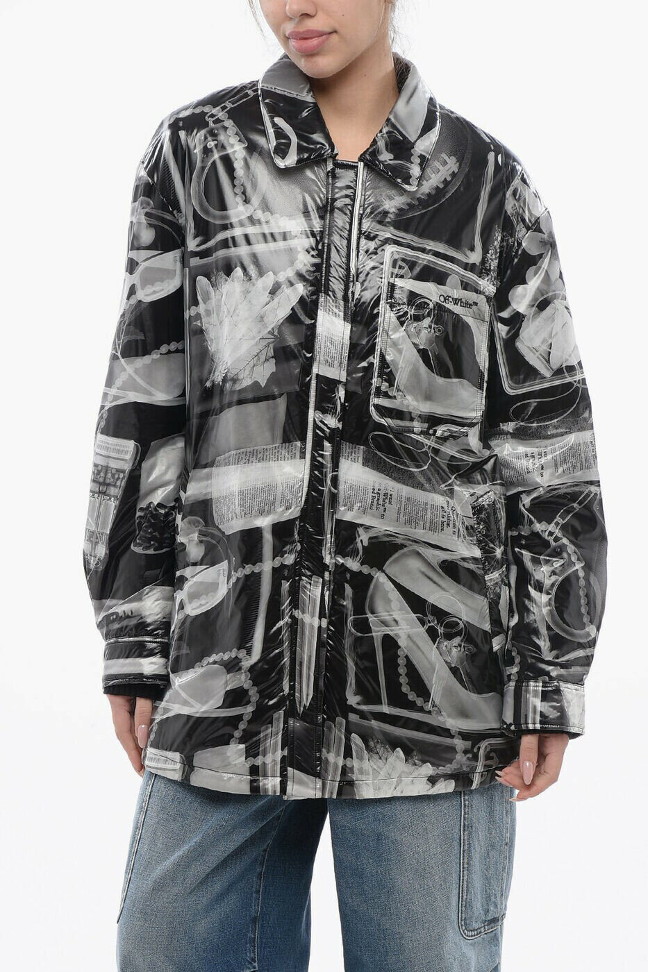 եۥ磻 OFF WHITE ܥС㥱å 㥱å ǥ ֥å Bomber jackets OWES003S24FAB0011001 ...