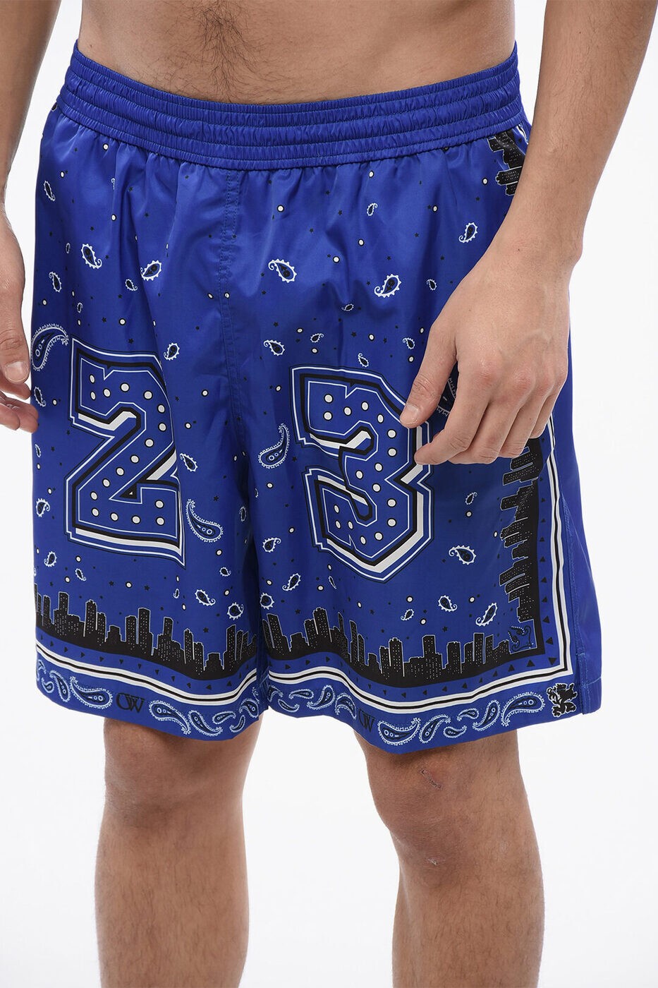 ���եۥ磻�� OFF WHITE ����ѥ�� �����०���� ��� �֥롼 Swim shorts OMFD008S24FAB0024600 ���� ����̵�� ��åԥ�̵�� 2026SS dk