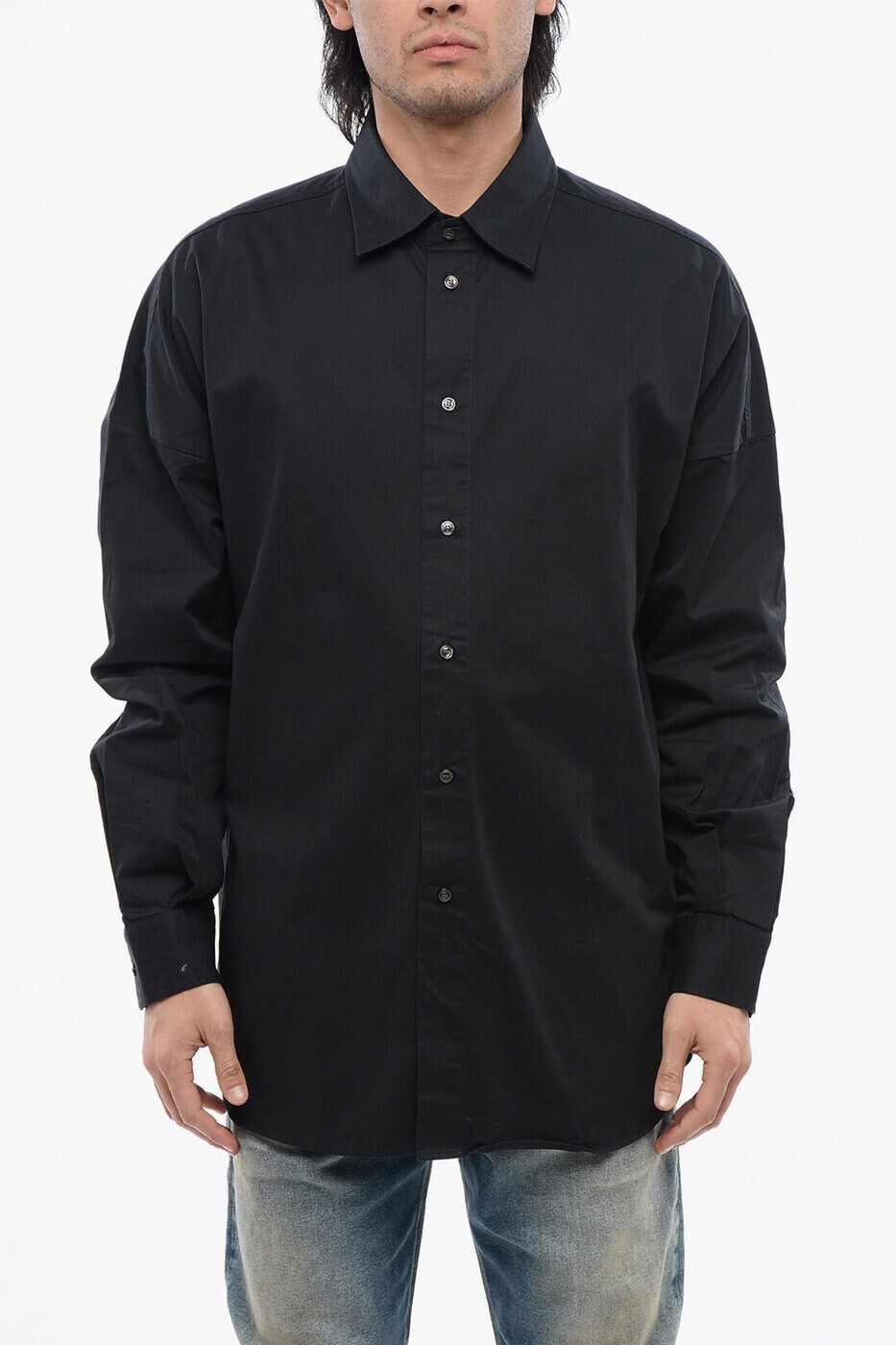 楽天BRANDSHOP・クラージュ楽天市場店ディーゼル DIESEL シャツ メンズ ブラック Casual shirts A08497 0AIAU 9XX 関税 送料無料 ラッピング無料 2025SS dk