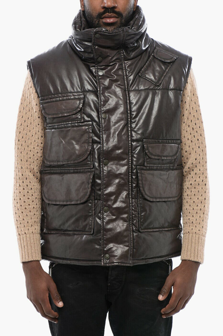 ǥ DSQUARED2 ȥ ٥  ֥饦 Waistcoats S71FB0435 S54803 143  ̵...