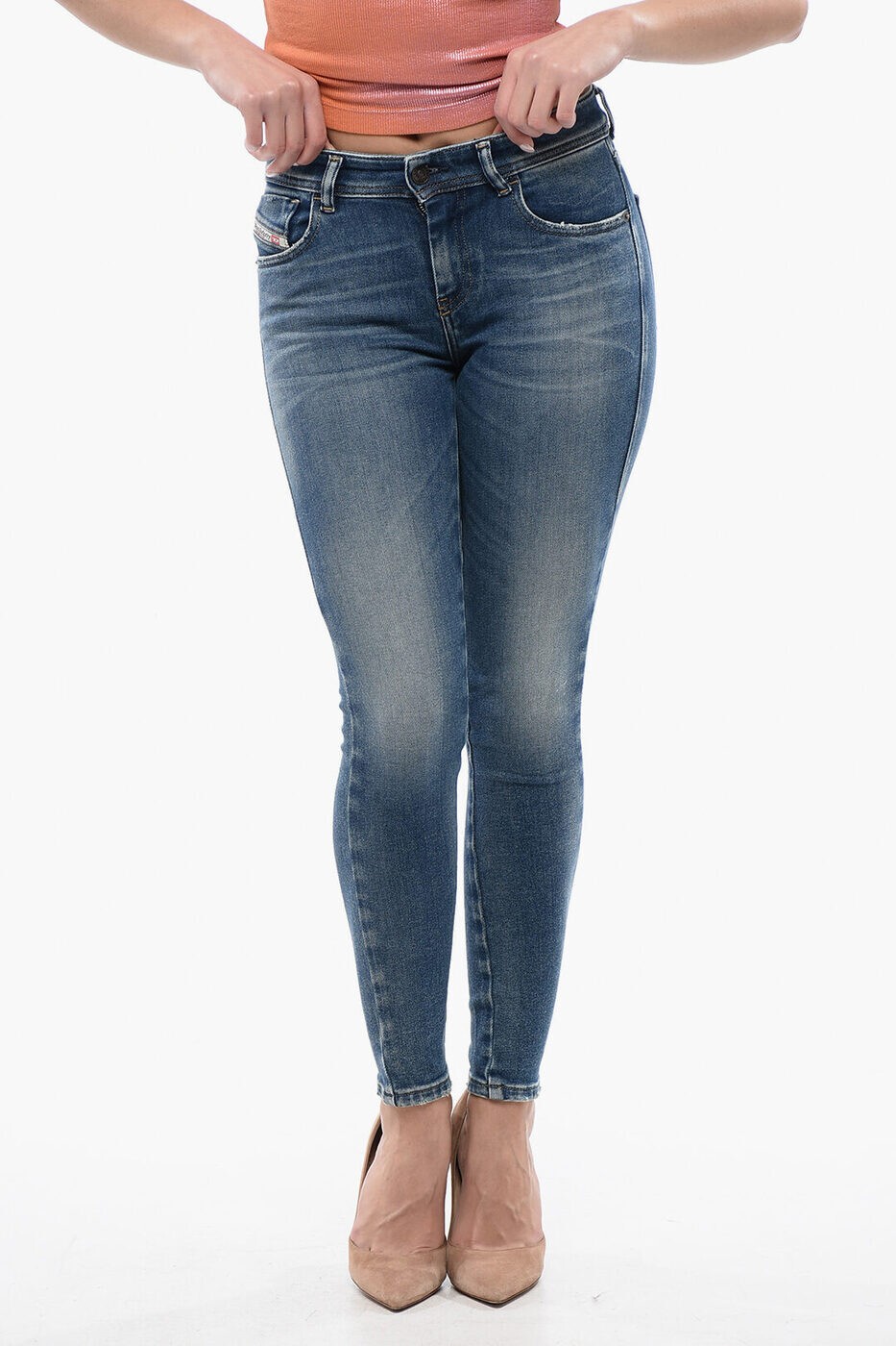 ディーゼル DIESEL レギュラーフィットジーンズ デニム レディース ブルー Regular fit jeans A05302 09H90 01 関税 送料無料 ラッピング無料 2025SS dk