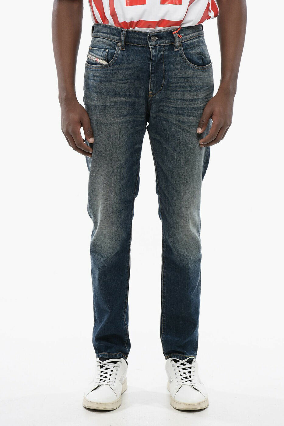 ディーゼル DIESEL レギュラーフィットジーンズ デニム メンズ ブルー Regular fit jeans A03558 09H49..