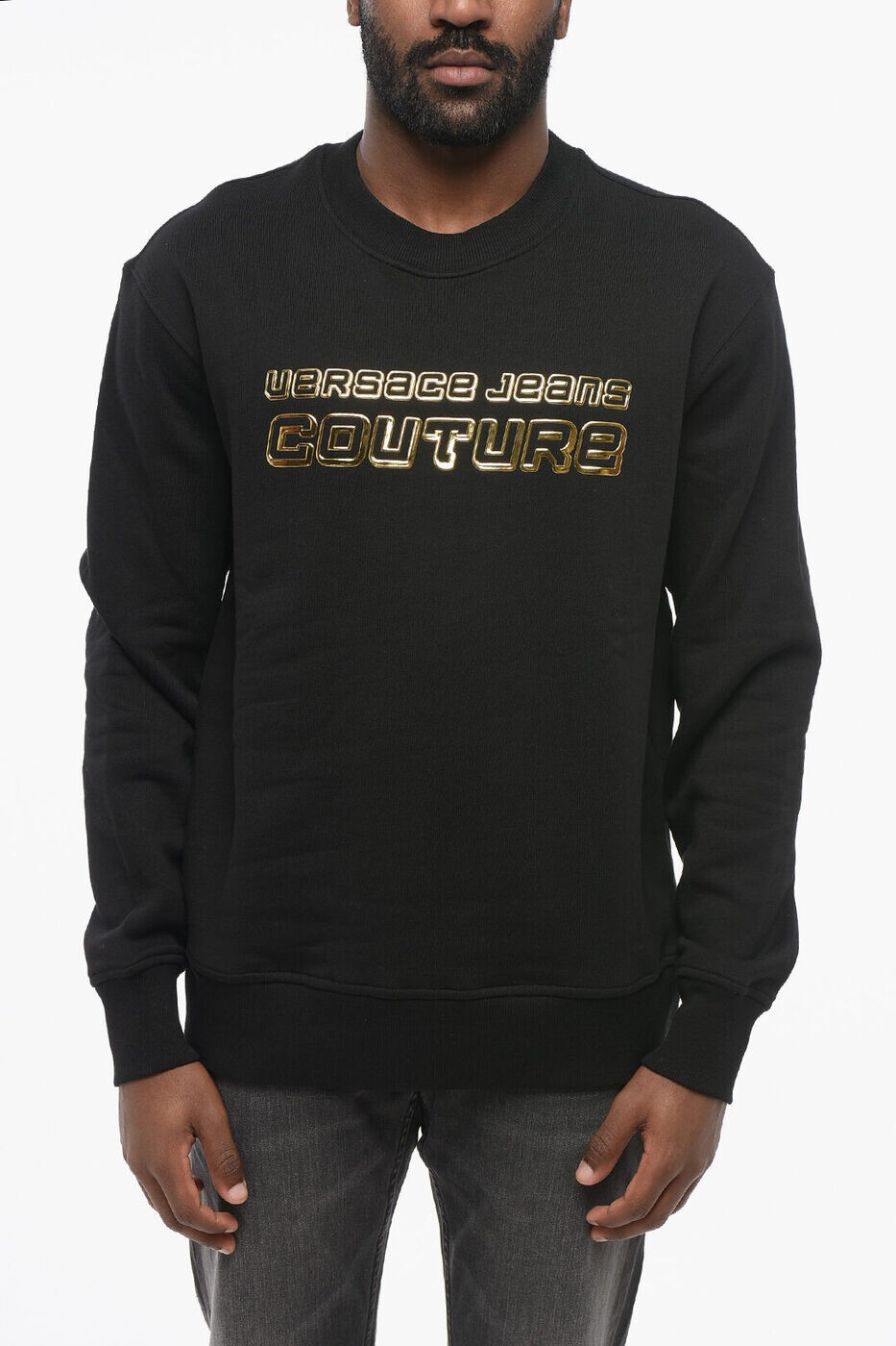 ヴェルサーチ VERSACE クルーネックスウェットシャツ トレーナー メンズ ブラック Crew neck sweatshirts 76GAIL04 CF00L G89 関税 送料無料 ラッピング無料 2026SS dk