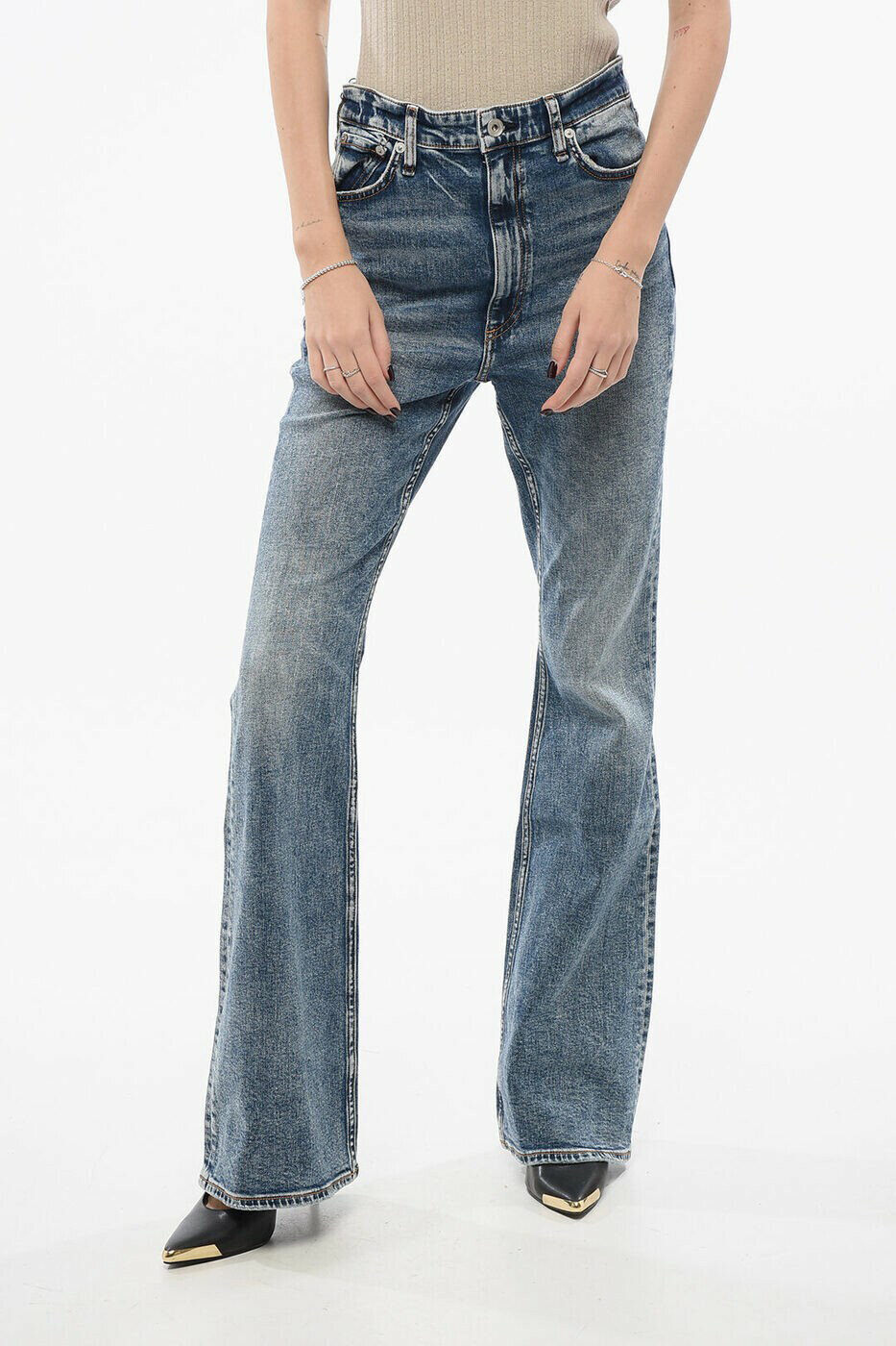 楽天BRANDSHOP・クラージュ楽天市場店ラグ＆ボーン RAG&BONE レギュラーフィットジーンズ デニム レディース ブルー Regular fit jeans WDD22S2908FFNO 0 NORWALK 関税 送料無料 ラッピング無料 2025SS dk