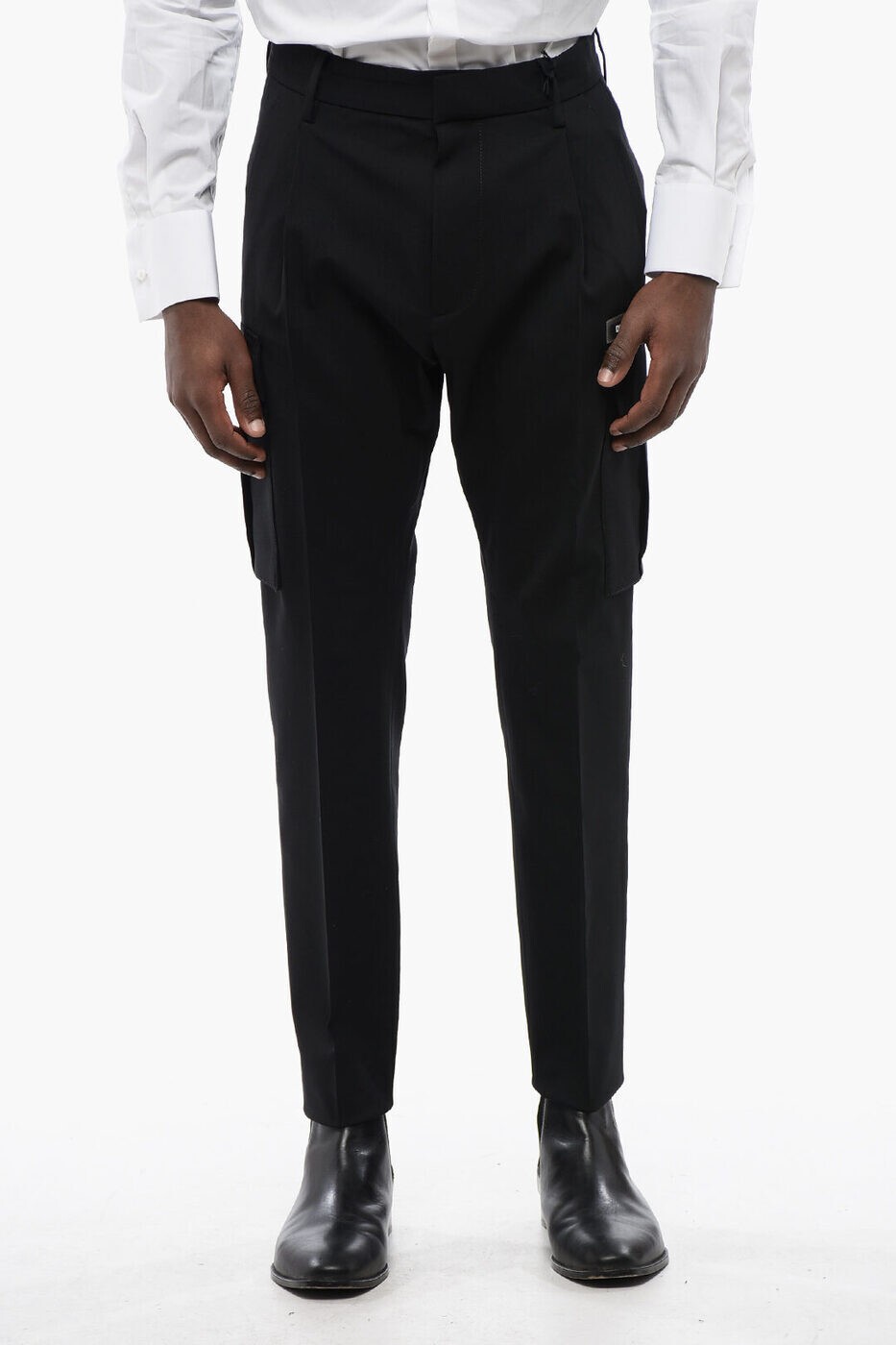 ディースクエアード DSQUARED2 パンツ メンズ ブラック Cargo trousers S74KB0907 S40320 900 関税 送..