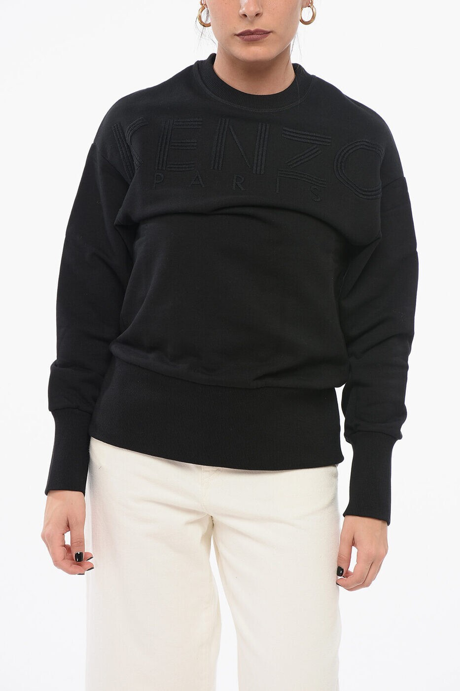 ケンゾー KENZO クルーネックスウェットシャツ トレーナー レディース ブラック Crew neck sweatshirts F762SW882 952 99 関税 送料無料 ラッピング無料 2026SS dk