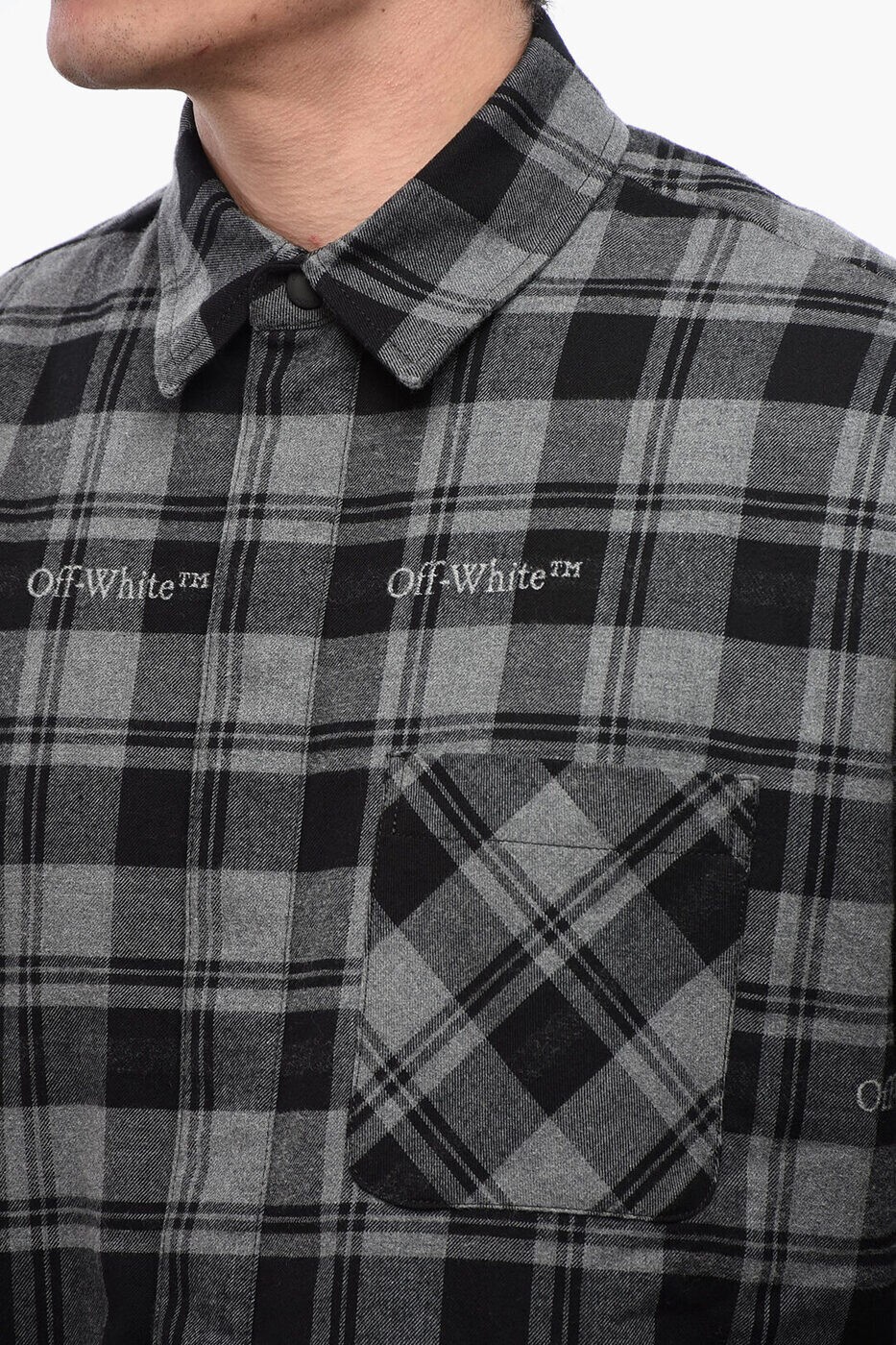 ���եۥ磻�� OFF WHITE ����� ��� ���졼 Casual shirts OMES003F23 FAB001 0800 ���� ����̵�� ��åԥ�̵�� 2026SS dk