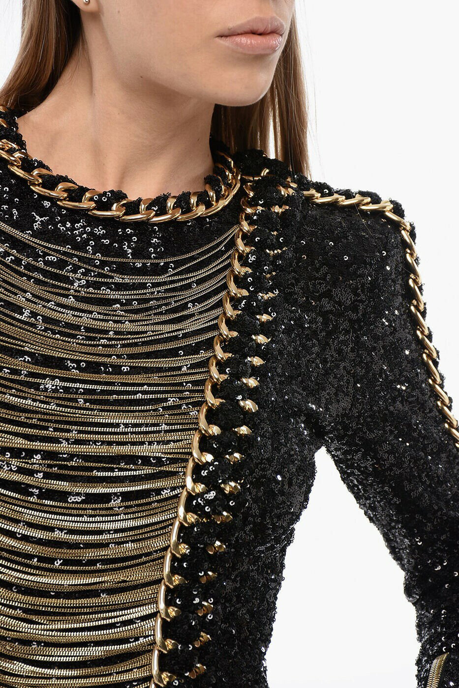 �Х�ޥ� BALMAIN ���󥰥ɥ쥹 �ɥ쥹 ��ǥ����� �֥�å� Long dresses XF0R9335PB15 EAD ���� ����̵�� ��åԥ�̵�� 2026SS dk