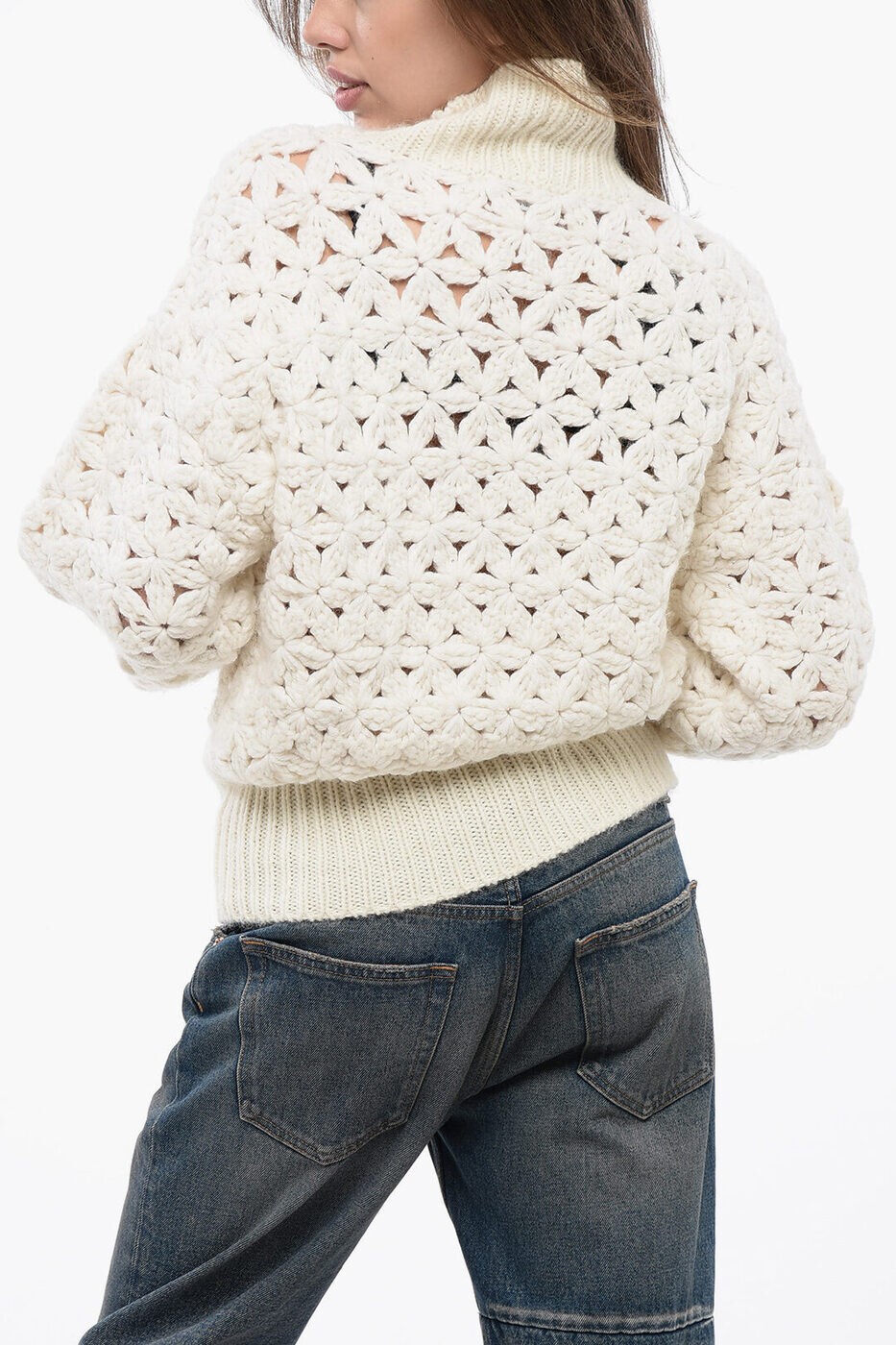 �ե��ӥ��� �ե���å� FABIANA FILIPPI ���롼�ͥå������ѡ� �˥åȥ����� ��ǥ����� �ۥ磻�� Crew neck jumpers MAD223F444H83225 ���� ����̵�� ��åԥ�̵�� 2026AW dk
