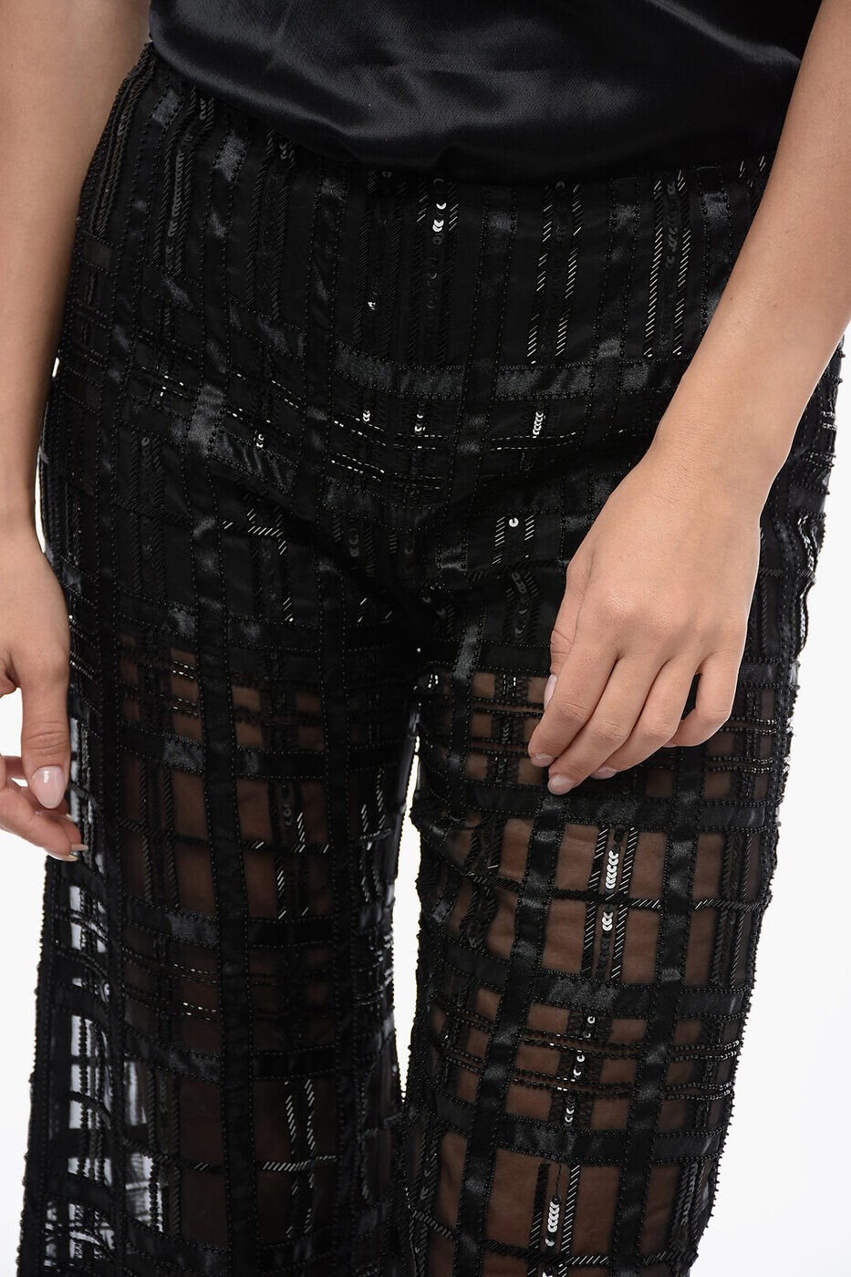 ����٥륿 �ե���åƥ� ALBERTA FERRETTI �ѥ�� ��ǥ����� �֥�å� Cargo trousers 03376645A0555 ���� ����̵�� ��åԥ�̵�� 2026AW dk