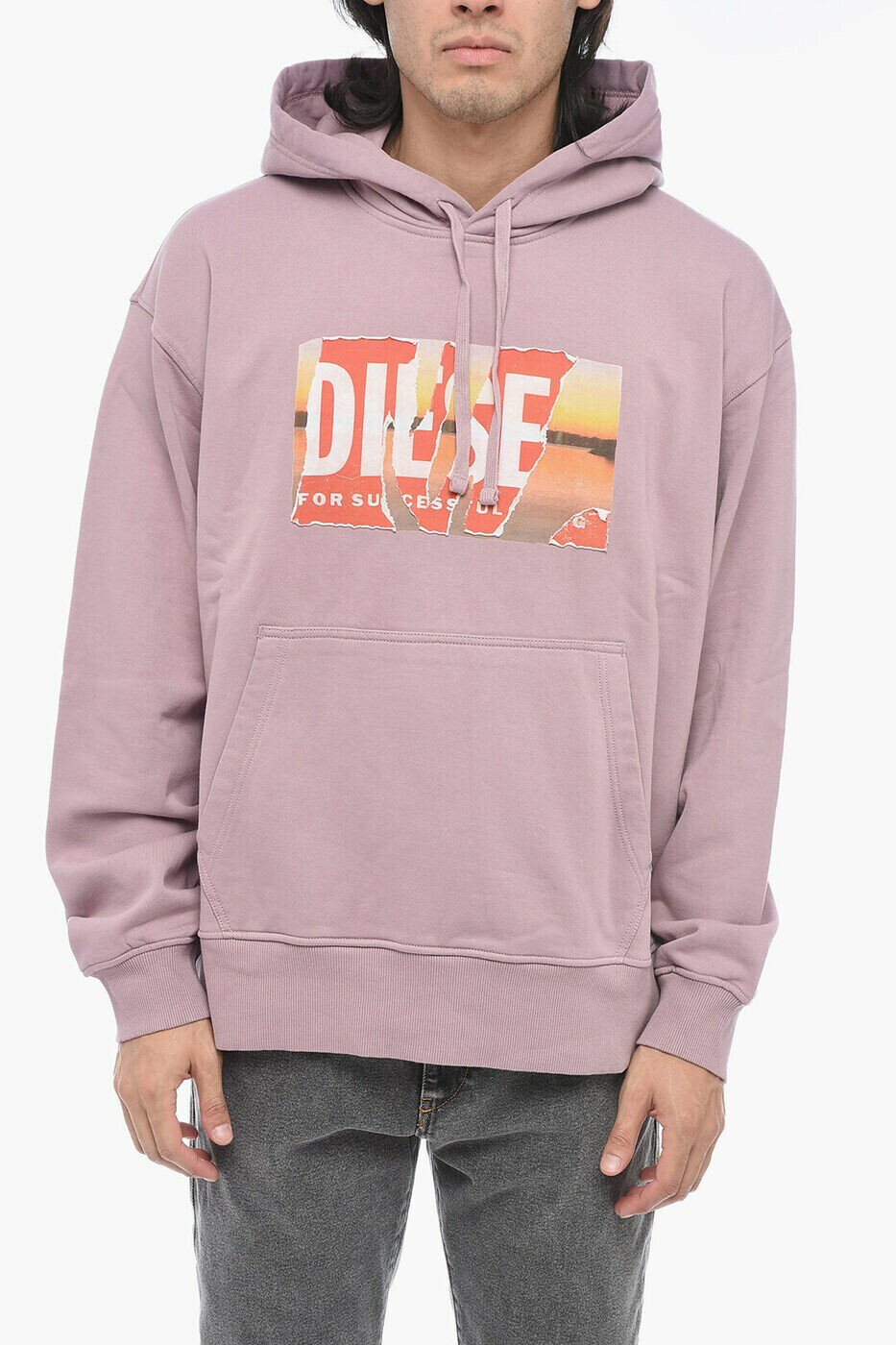 ディーゼル DIESEL クルーネックスウェットシャツ トレーナー メンズ パープル Crew neck sweatshirts A11258 0EJAA 64U 関税 送料無料 ラッピング無料 2025AW dk