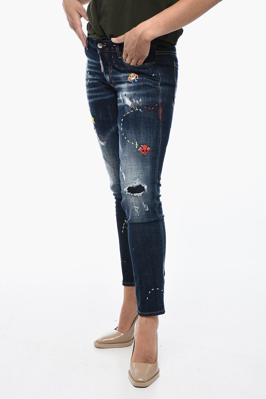 ディースクエアード DSQUARED2 デニム レディース ブルー Jeans S75LB0831 S30664 470 関税 送料無料 ラッピング無料 2025AW dk(4)