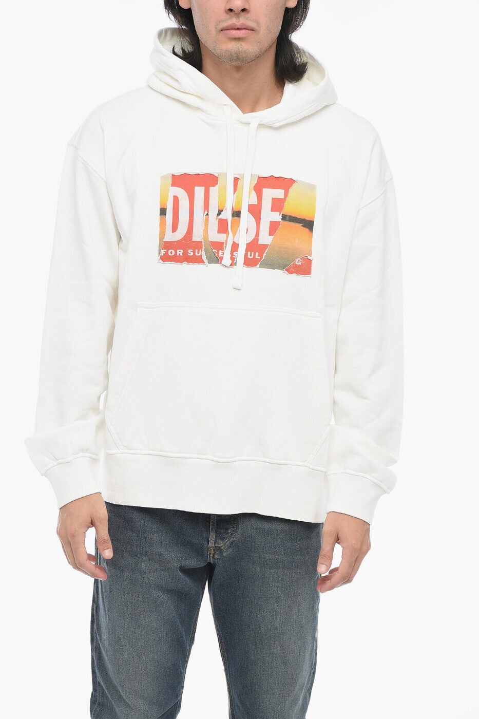 ディーゼル DIESEL クルーネックスウェットシャツ トレーナー メンズ ホワイト Crew neck sweatshirts ..