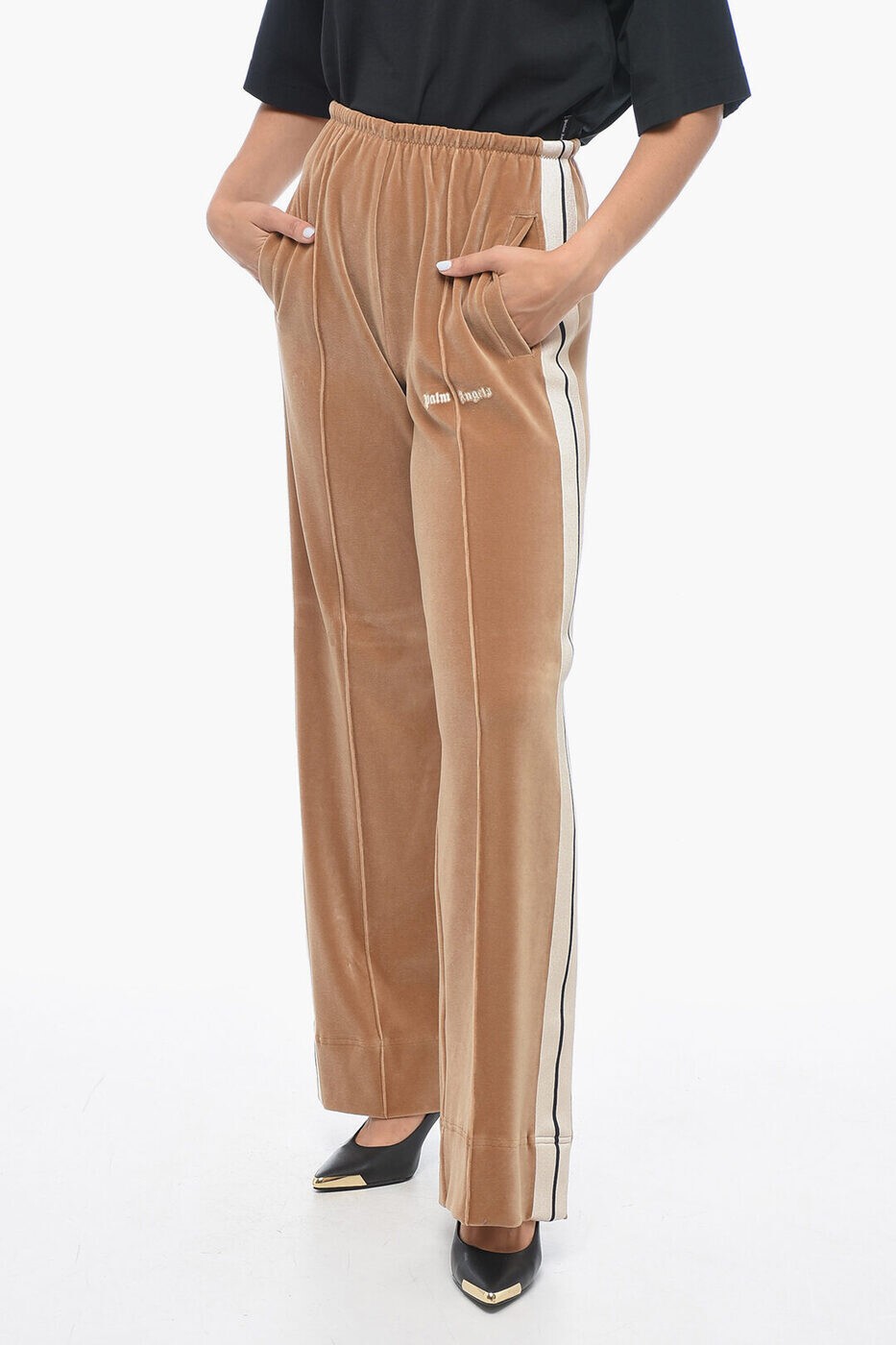 パーム エンジェルス PALM ANGELS ズボン パンツ レディース ベージュ Trousers PWCJ010F23FAB0026103 関税 送料無料 ラッピング無料 2025SS dk