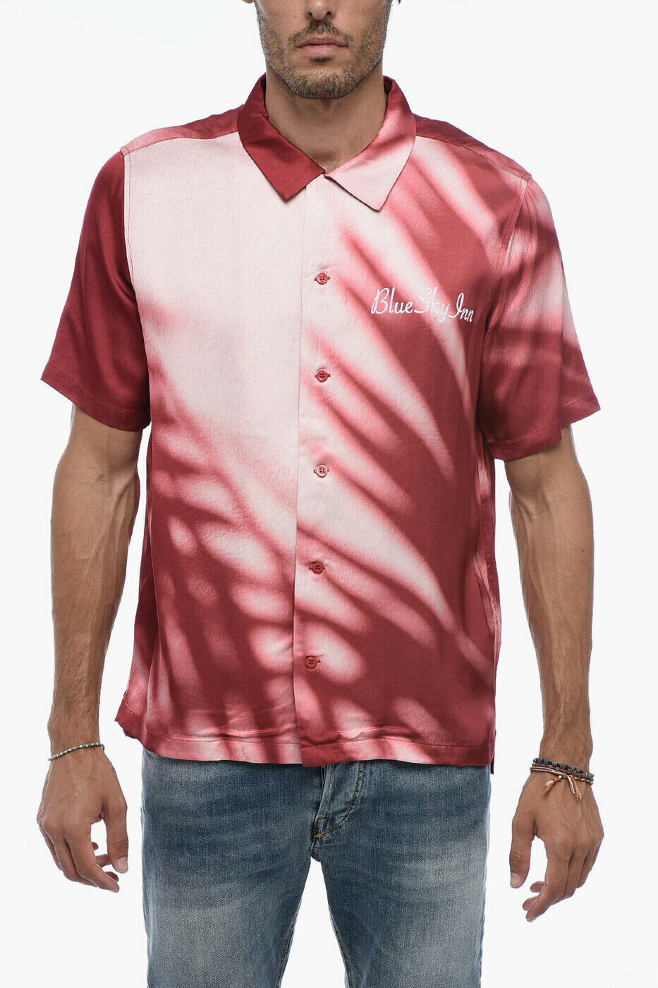 楽天BRANDSHOP・クラージュ楽天市場店BLUE SKY INN シャツ メンズ レッド Casual shirts BS2203SH017 WEL 関税 送料無料 ラッピング無料 2025SS dk