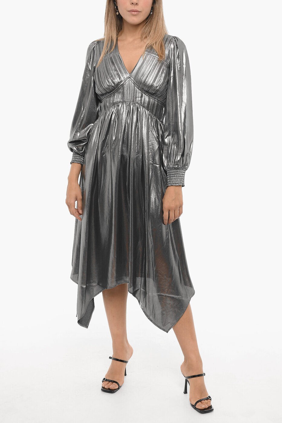 楽天BRANDSHOP・クラージュ楽天市場店オールセインツ ALLSAINTS ロングドレス ドレス レディース シルバー Long dresses ESTELLE WD169Z GUNMETAL GREY 関税 送料無料 ラッピング無料 2025AW dk