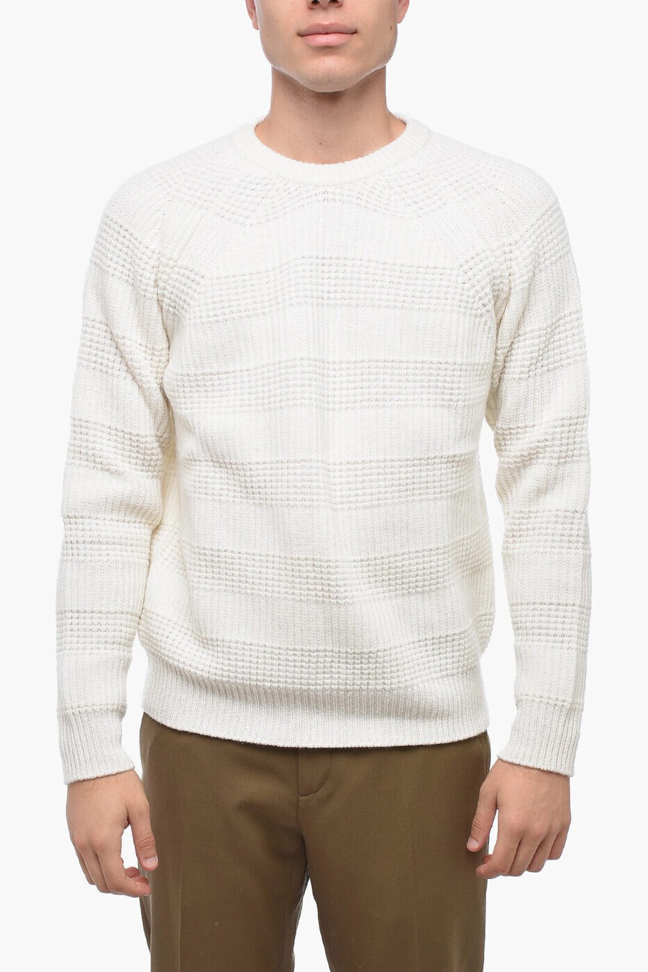 楽天BRANDSHOP・クラージュ楽天市場店アルテア ALTEA クルーネックジャンパー ニットウェア メンズ ホワイト Crew neck jumpers 2261014/MC/28R 関税 送料無料 ラッピング無料 2025AW dk