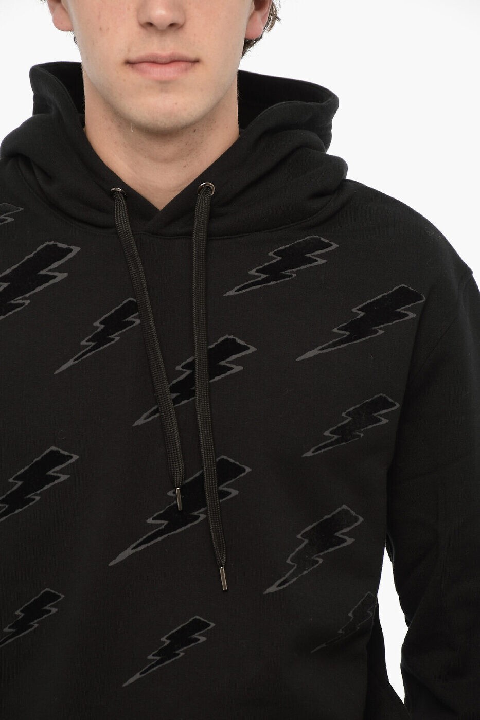 �ˡ��� �Х�å� NEIL BARRETT ���롼�ͥå��������åȥ���� �ȥ졼�ʡ� ��� �֥�å� Crew neck sweatshirts NBV7JS224A V519S 059 ���� ����̵�� ��åԥ�̵�� 2026AW dk