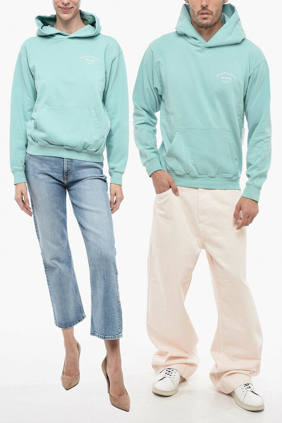 スポーティ・アンド・リッチ SPORTY & RICH クルーネックスウェットシャツ トレーナー メンズ グリーン Crew neck sweatshirts HO831PAPARADISEWHITE 関税 送料無料 ラッピング無料 2025SS dk(4)