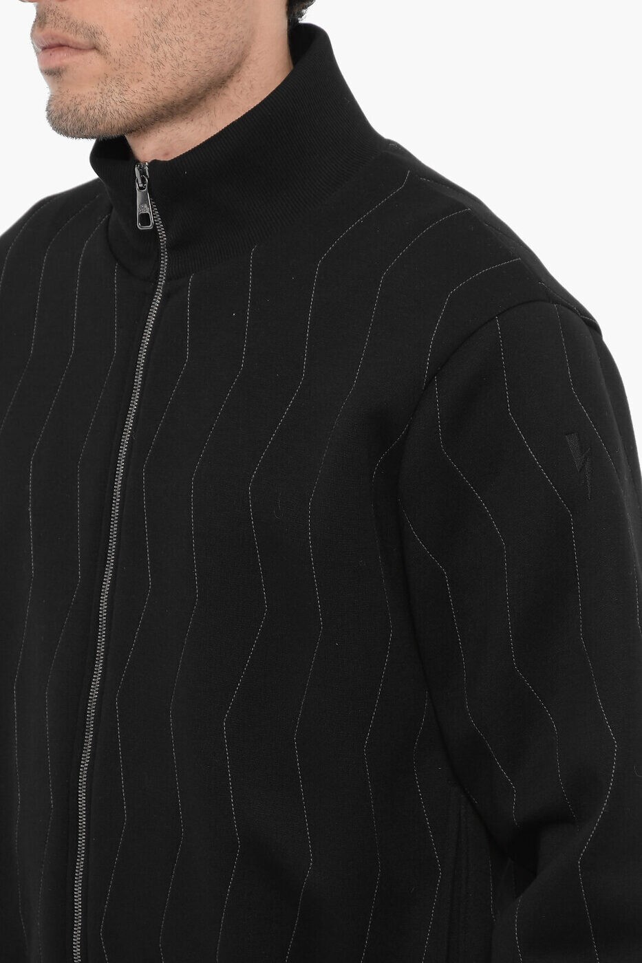 �ˡ��� �Х�å� NEIL BARRETT ���롼�ͥå��������åȥ���� �ȥ졼�ʡ� ��� �֥�å� Crew neck sweatshirts NBV7JS217A V513C 057 ���� ����̵�� ��åԥ�̵�� 2026AW dk