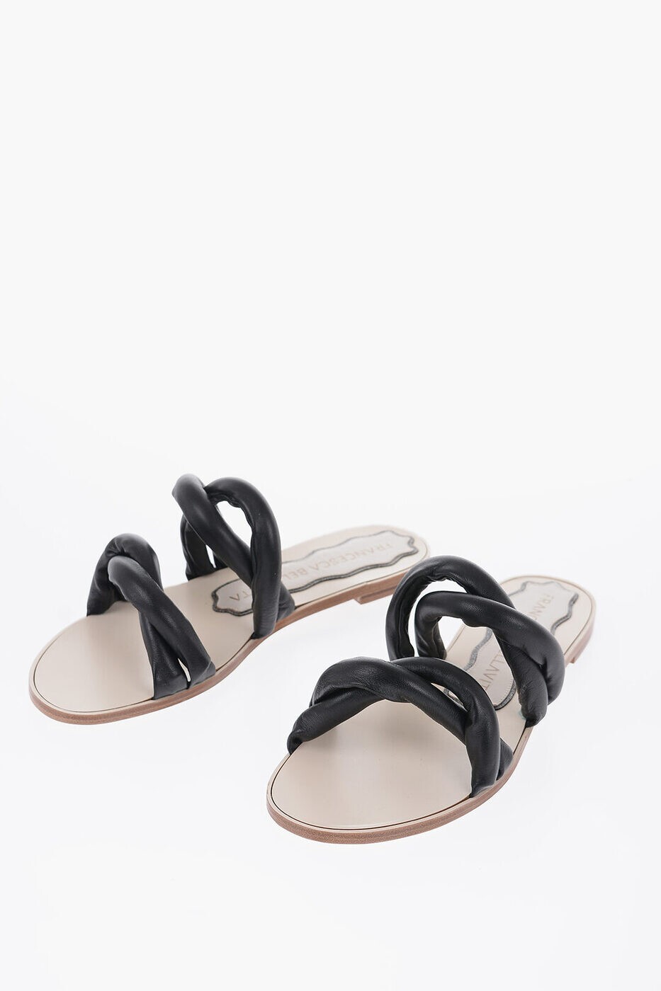FRANCESCA BELLAVITA サンダル レディース ブラック Sandals MARSHMALLOW FLAT BLACK 関税 送料無料 ラッピング無料 2025SS dk