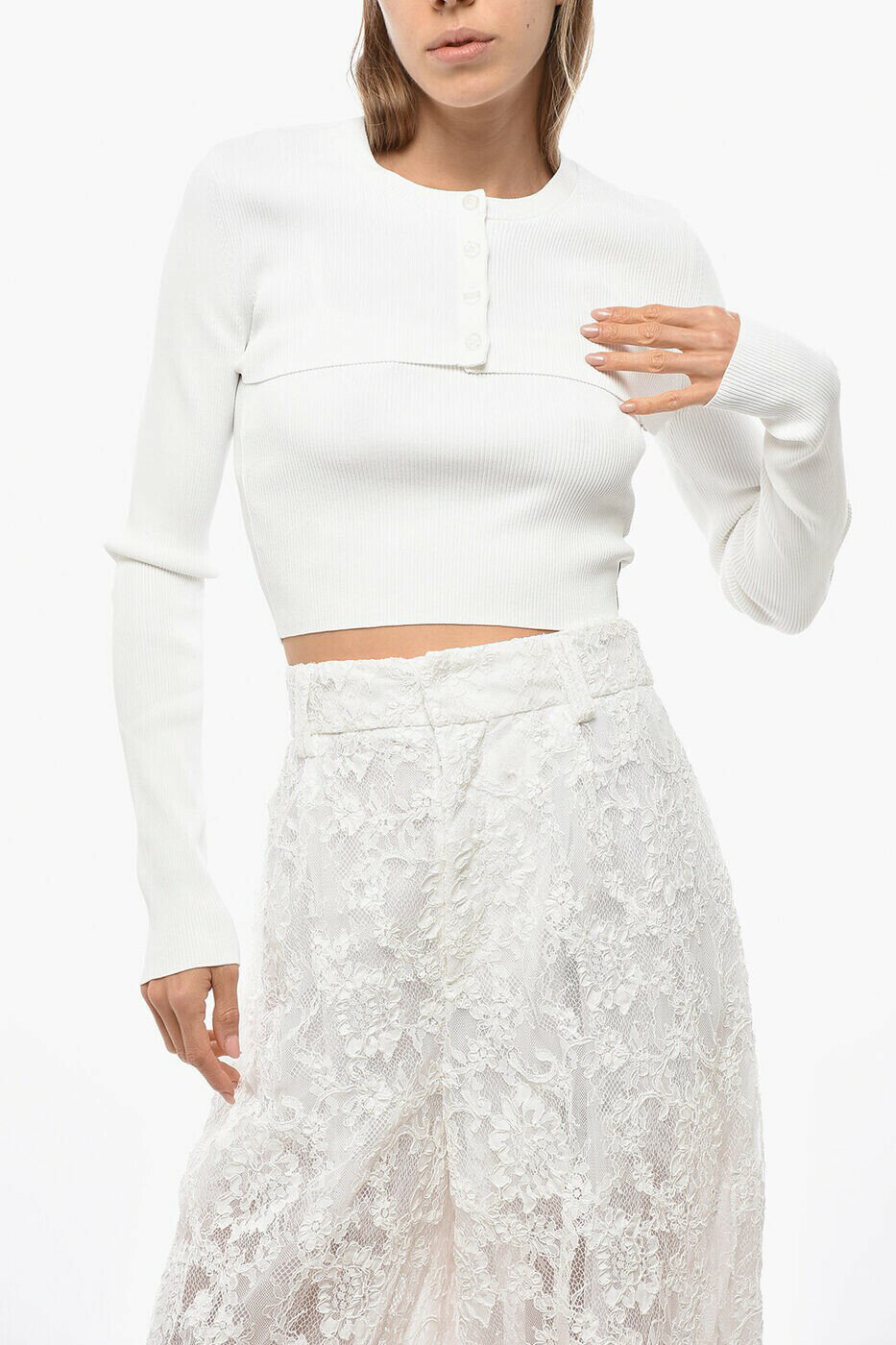 ���쥭���������� ALEXANDER WANG �������� �˥åȥ����� ��ǥ����� �ۥ磻�� Knitwear 1KC3241060 104S ���� ����̵��...