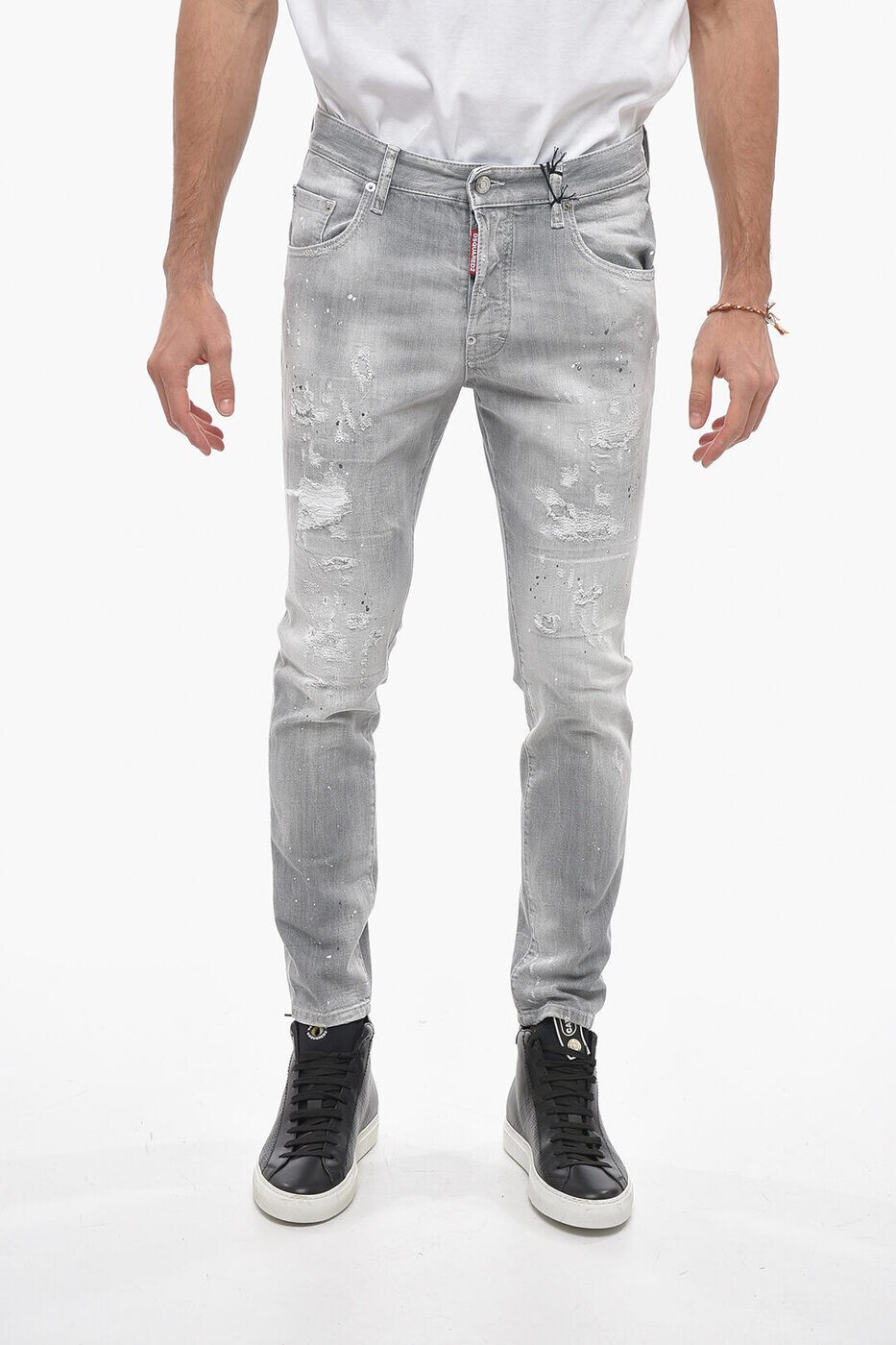 ディースクエアード DSQUARED2 レギュラーフィットジーンズ デニム メンズ グレー Regular fit jeans S74LB1244 S30260 852 関税 送料無料 ラッピング無料 2025SS dk