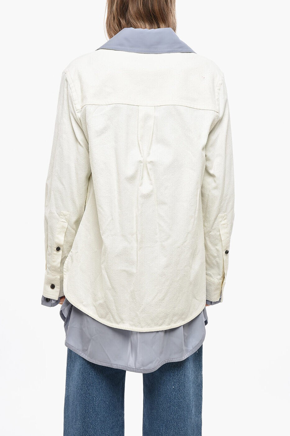 �ܥåƥ� �����ͥ� BOTTEGA VENETA ����� ��ǥ����� �ۥ磻�� Casual shirts 738507V2SM0 9087 ���� ����̵�� ��åԥ�̵�� 2026SS dk