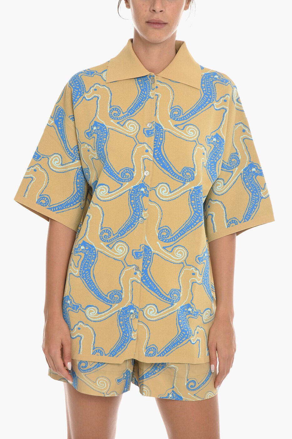 楽天BRANDSHOP・クラージュ楽天市場店サムソ サムソ SAMSOE&SAMSOE シャツ レディース ベージュ Casual shirts F22200058 0 AQUA SEAHORSE 関税 送料無料 ラッピング無料 2025AW dk