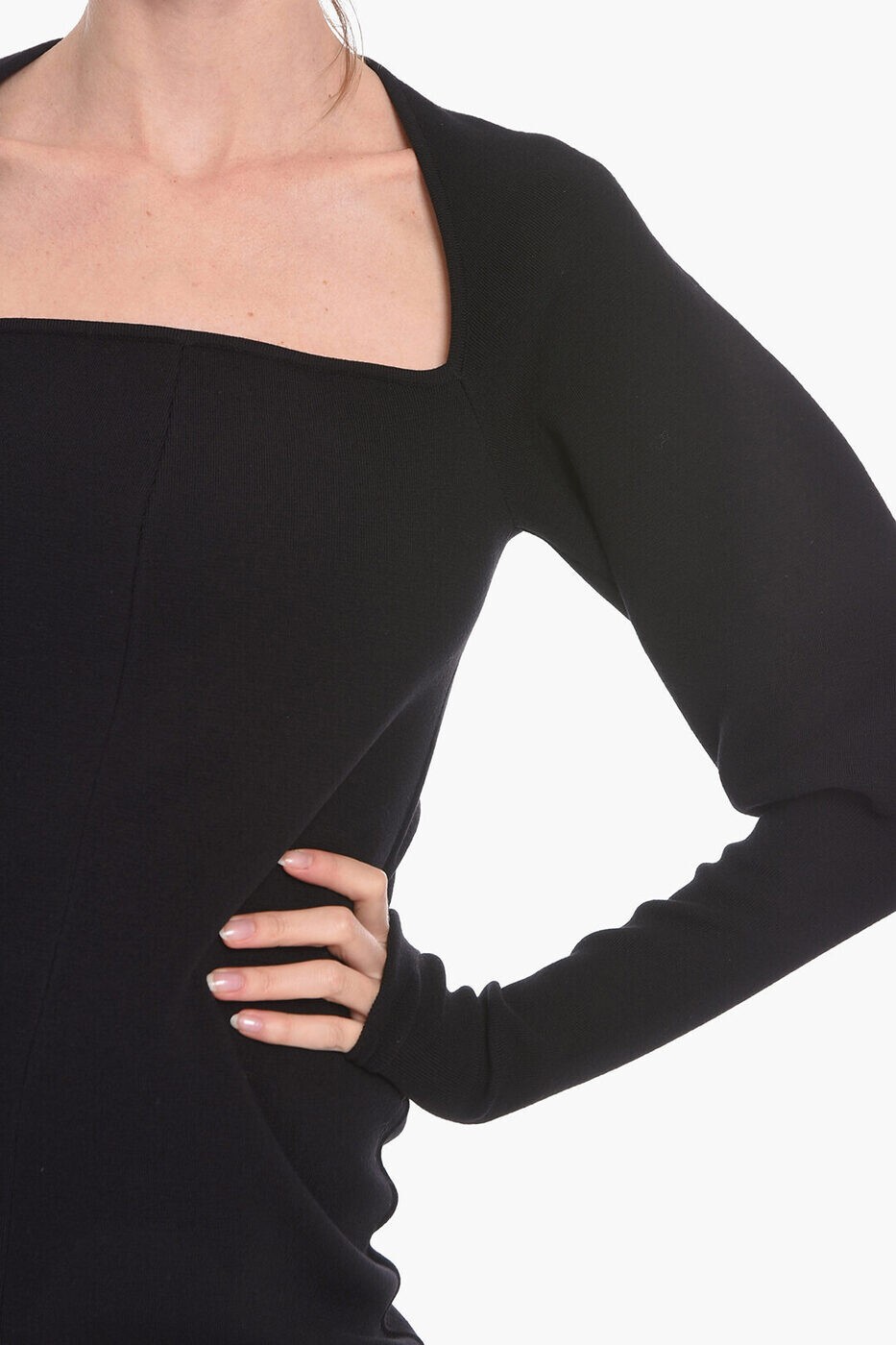 �ܥåƥ� �����ͥ� BOTTEGA VENETA ���󥰥ɥ쥹 �ɥ쥹 ��ǥ����� �֥�å� Long dresses 591418VA8201000 ���� ����̵�� ��åԥ�̵�� 2026AW dk