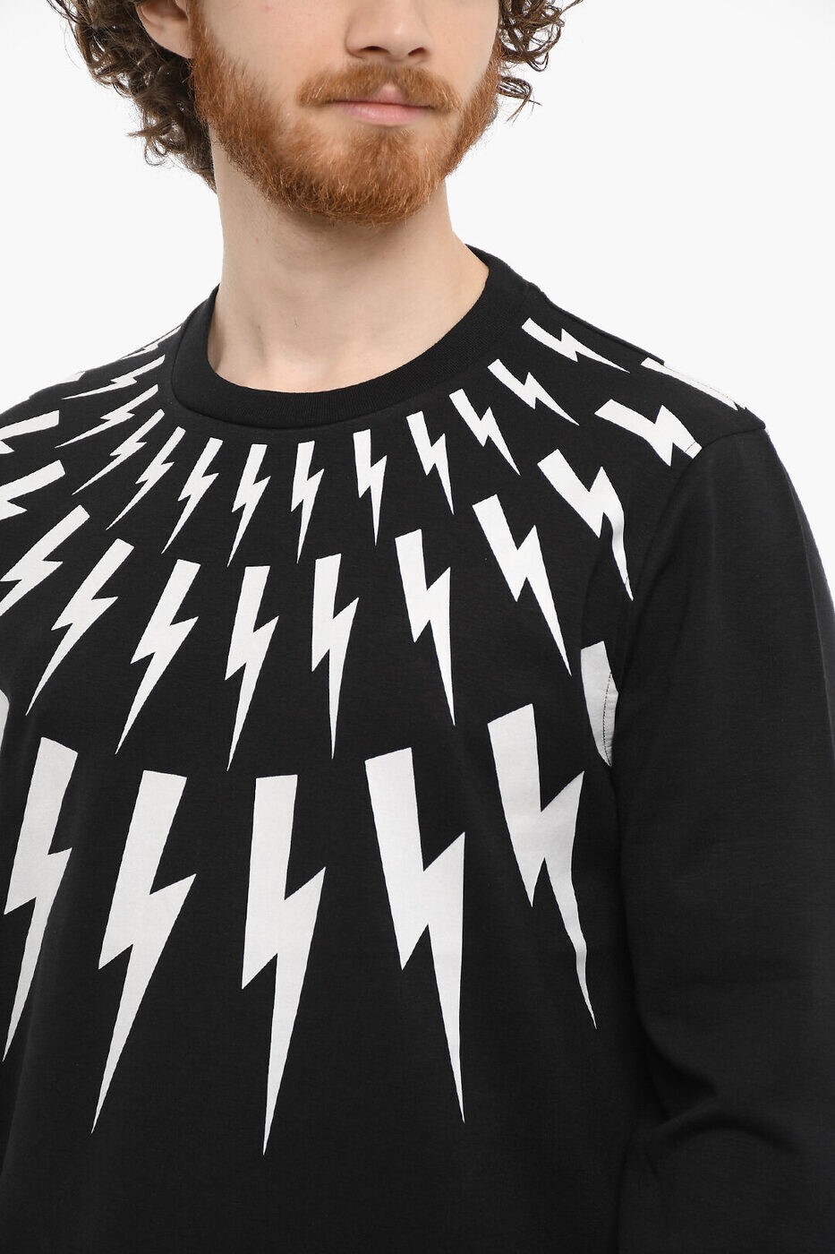 �ˡ��� �Х�å� NEIL BARRETT ���롼�ͥå��������åȥ���� �ȥ졼�ʡ� ��� �֥�å� Crew neck sweatshirts BJS452S R559S 524 ���� ����̵�� ��åԥ�̵�� 2026SS dk